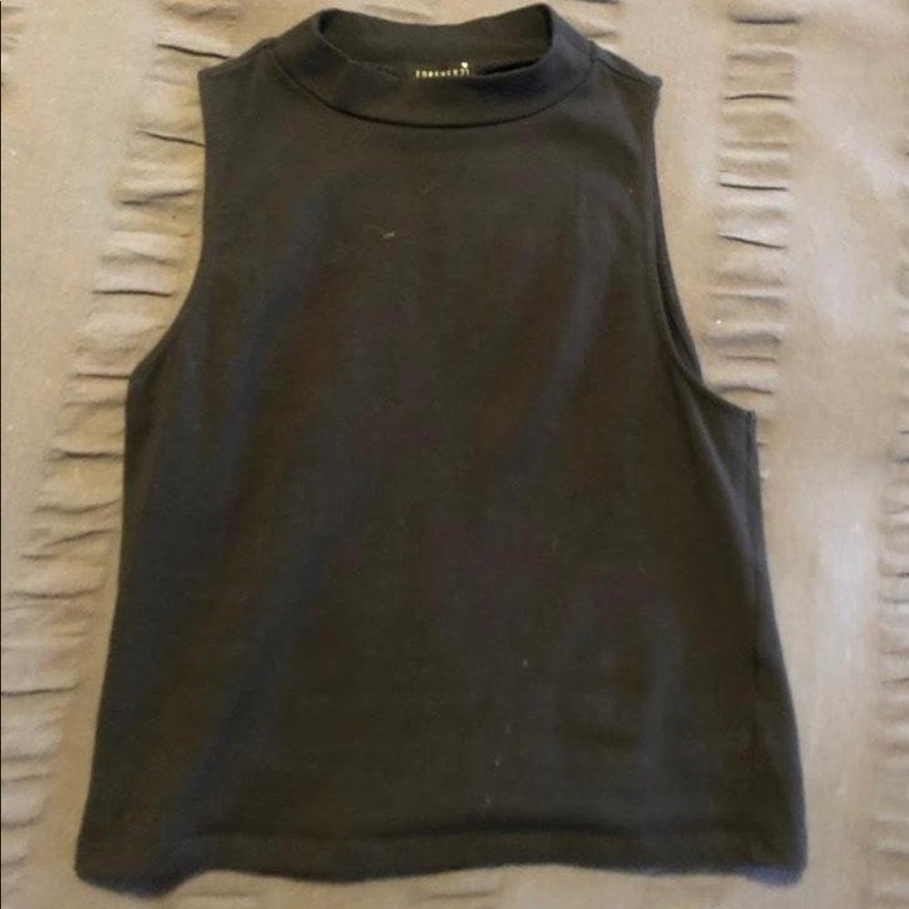 Black high neck tank